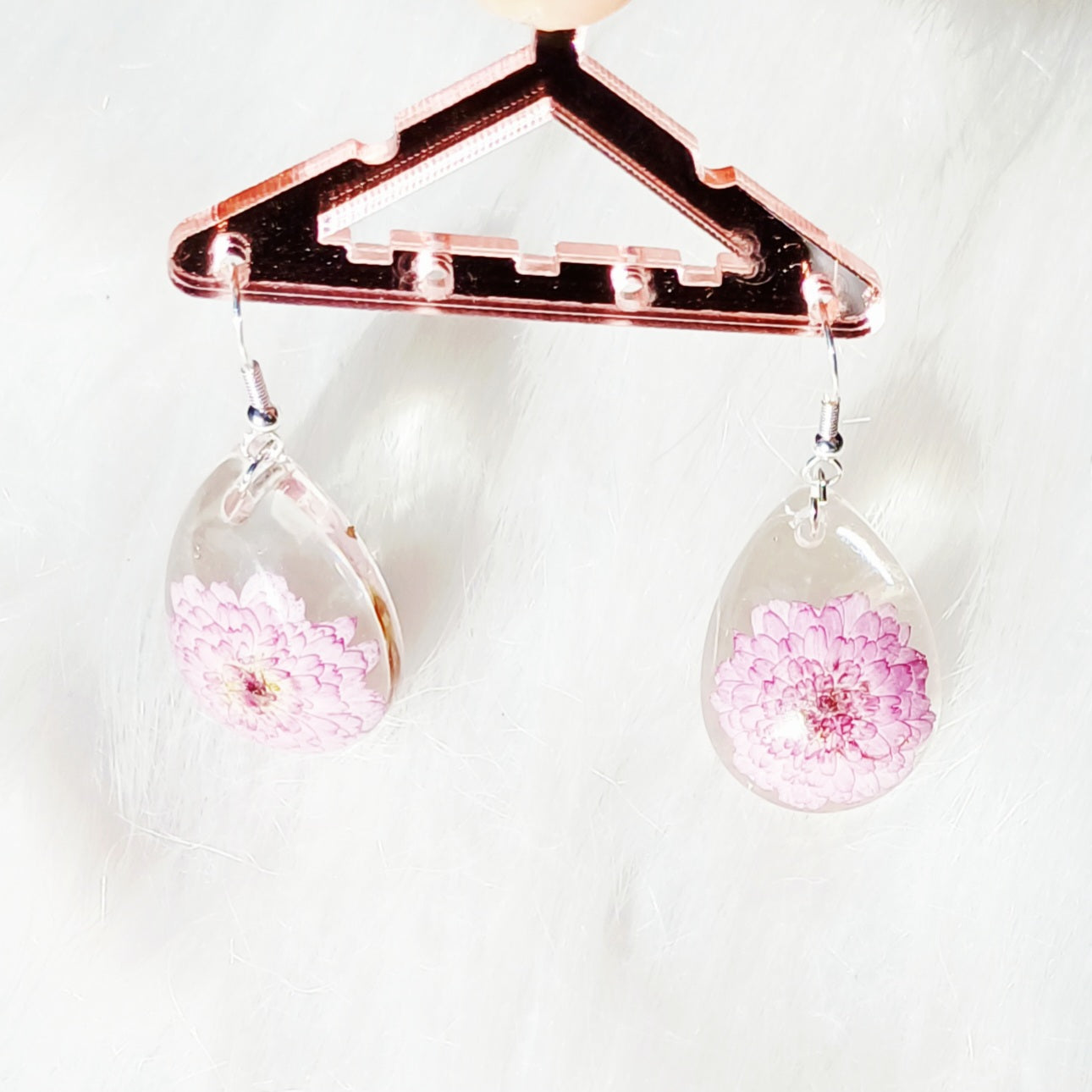 Parure Fleur Rose – Éclat Naturel