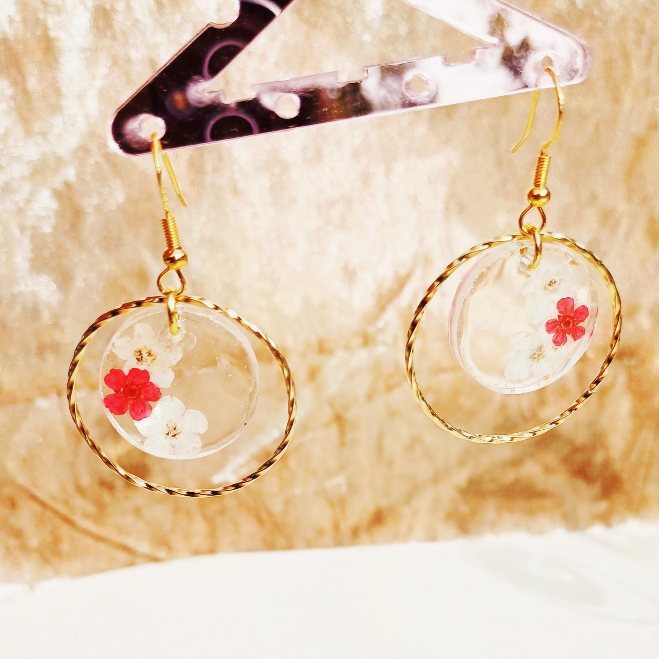 Boucles d'oreilles Fleurs Séchées – Douceur Naturelle