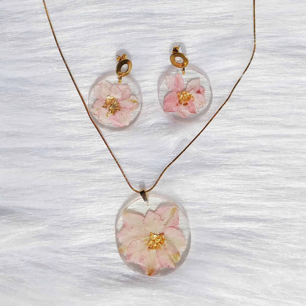Parure Fleurs Séchées – Rose Douceur