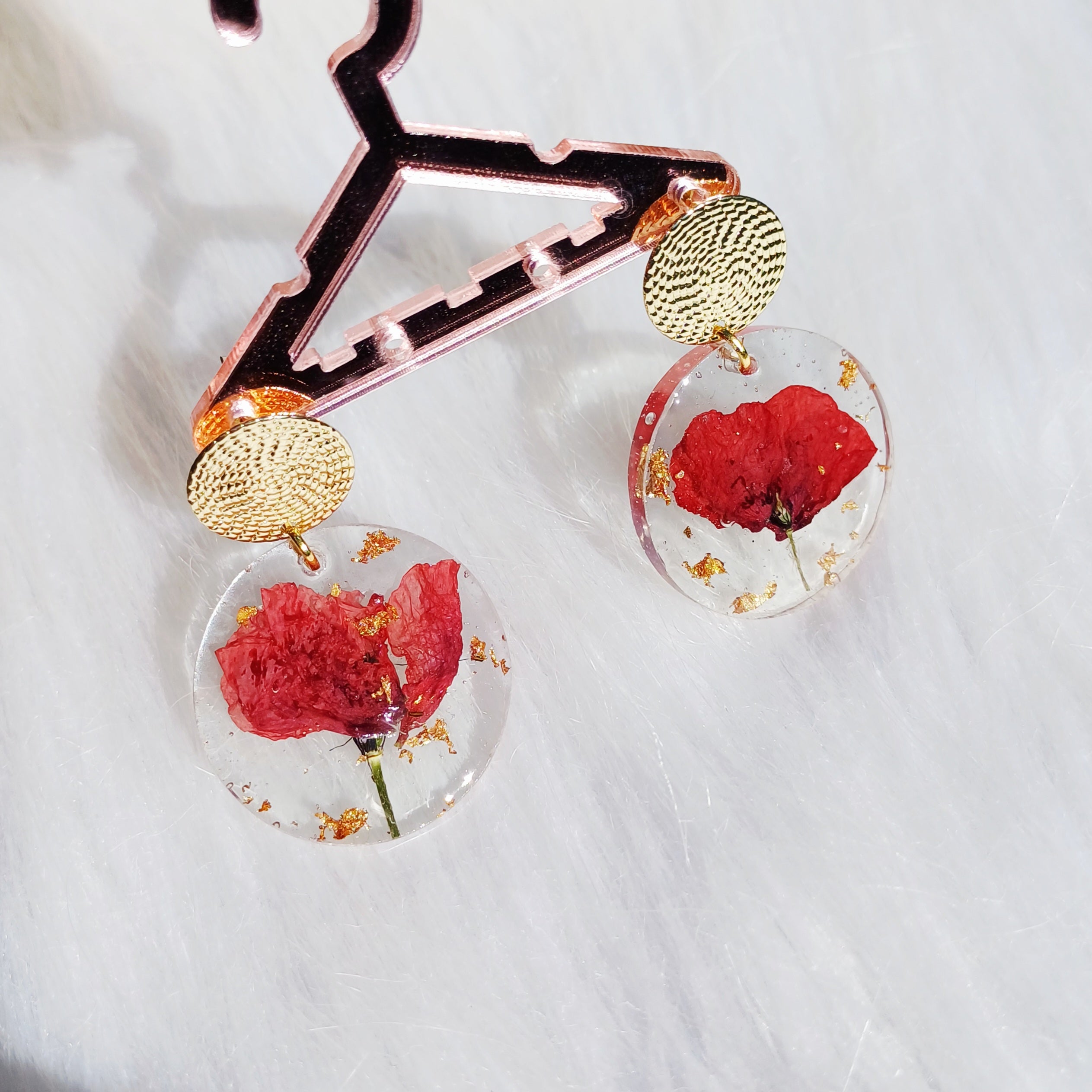 Boucles d'oreilles Fleuries – Coquelicots