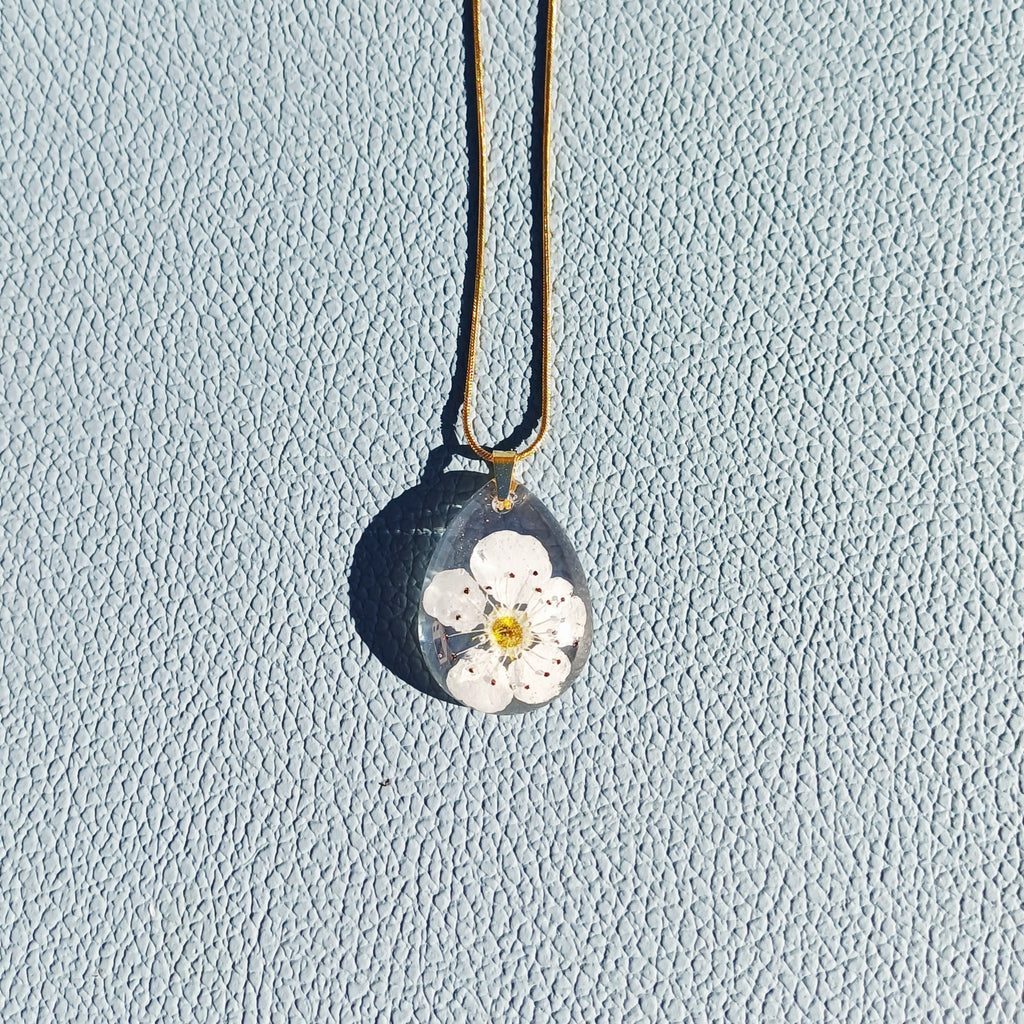 Collier Souvenir Fleuri - Fleurs de Cerisier