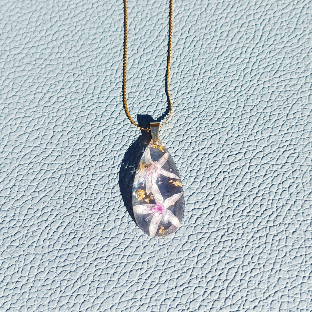 Collier Fleurs de Jade - Chance et Sérénité