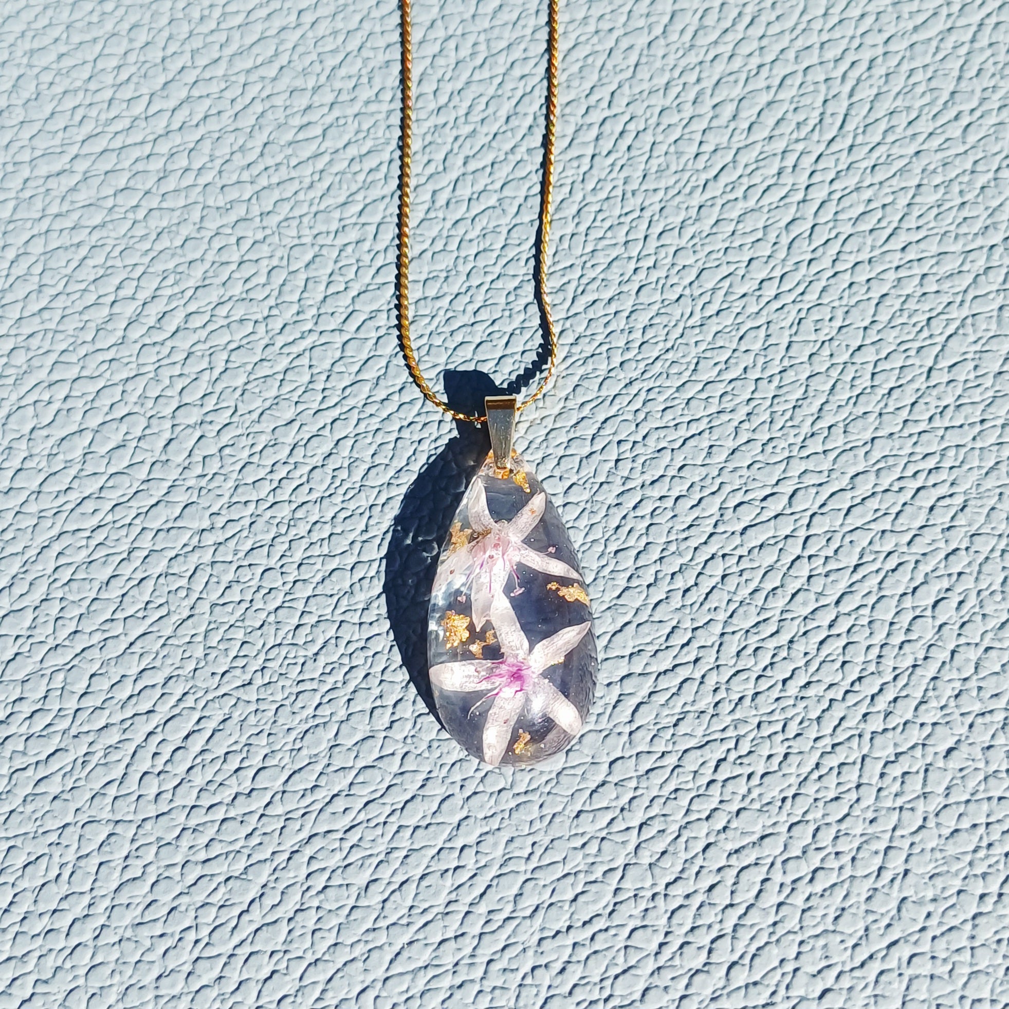 Collier Fleurs de Jade - Chance et Sérénité