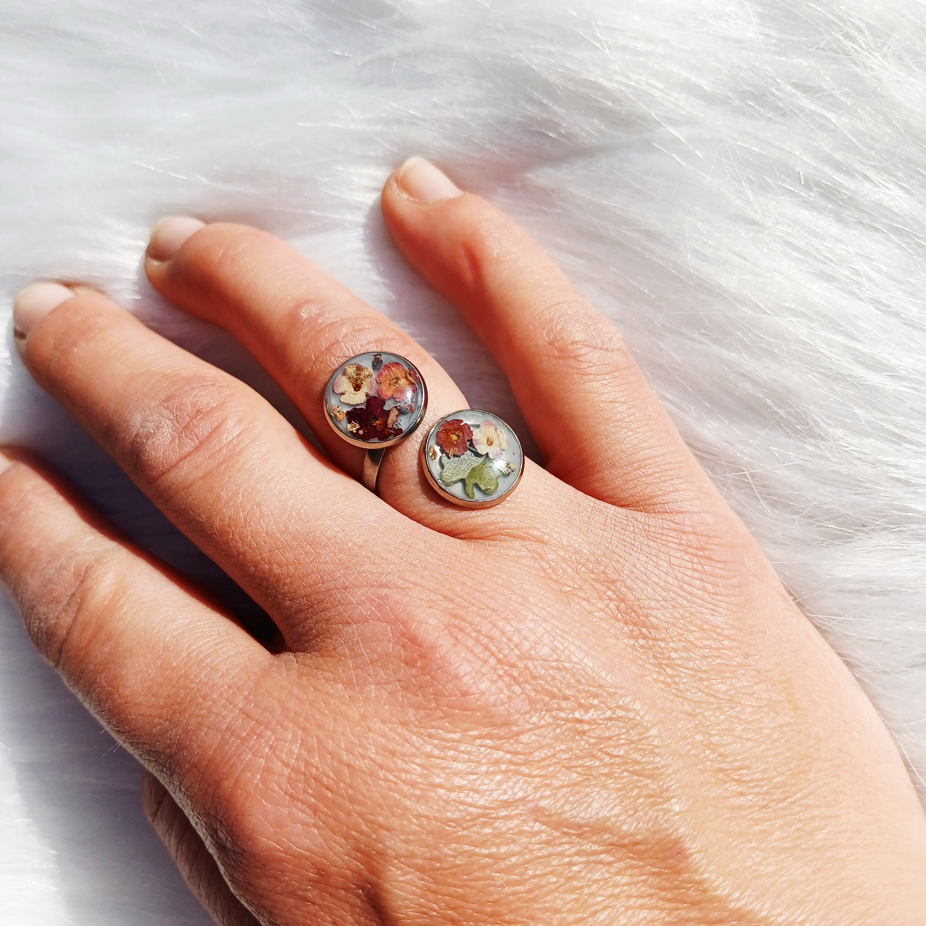 Bague Fleurie - Ajustable