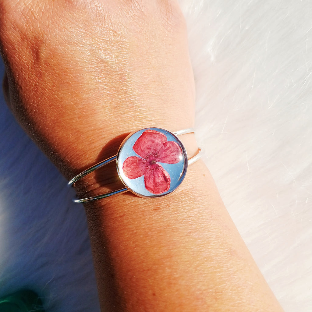 Bracelet Ajustable Coquelicot – Fleurs Séchées