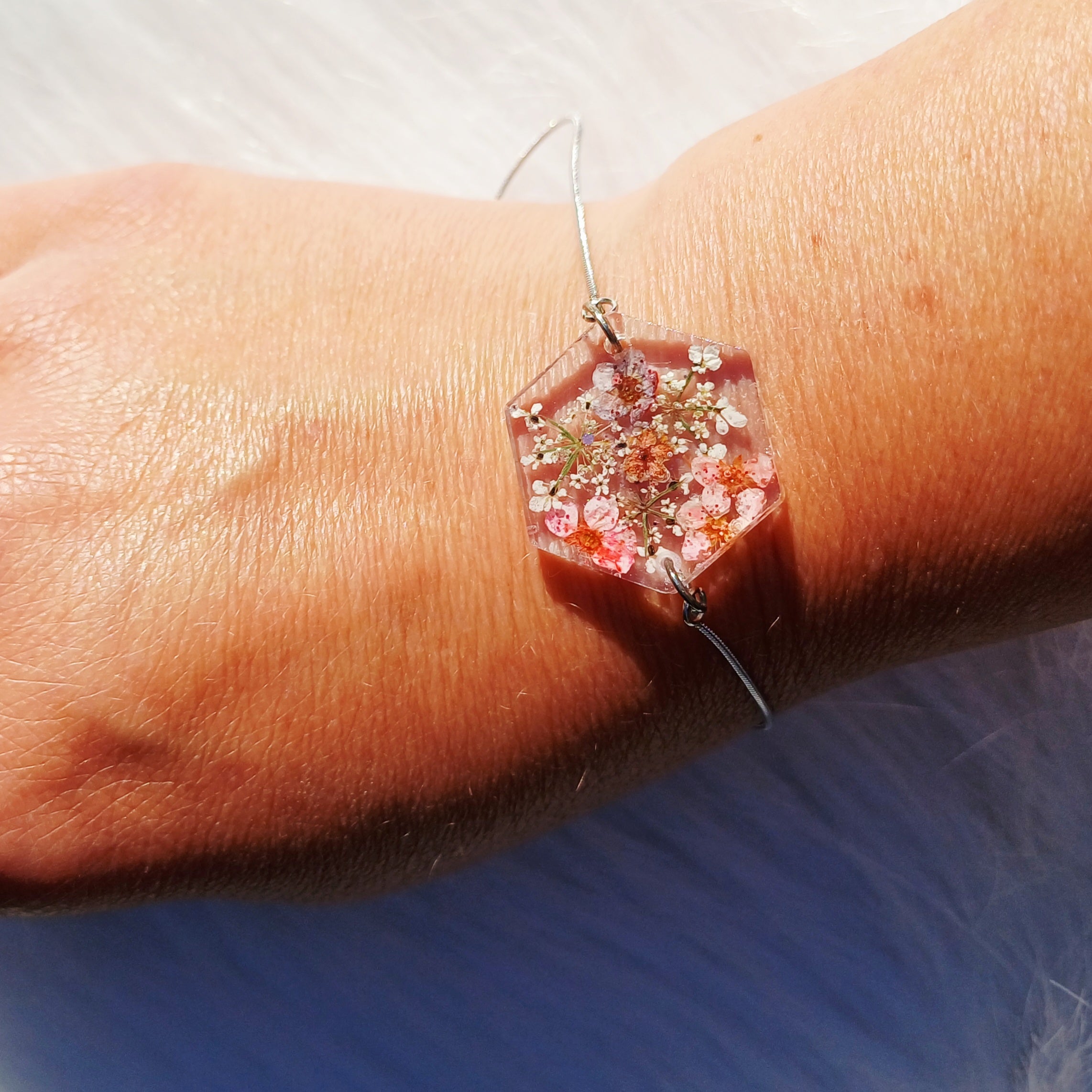Bracelet Fleurs Séchées – Ajustable