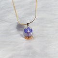 Collier Fleur Bleue Lumineuse