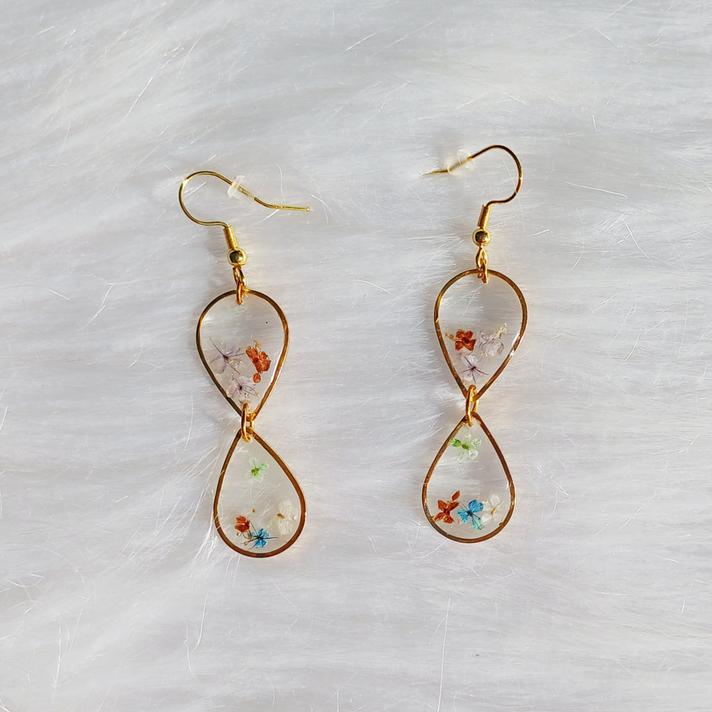 Boucles d’Oreilles Délicates Mini Fleurs Séchées