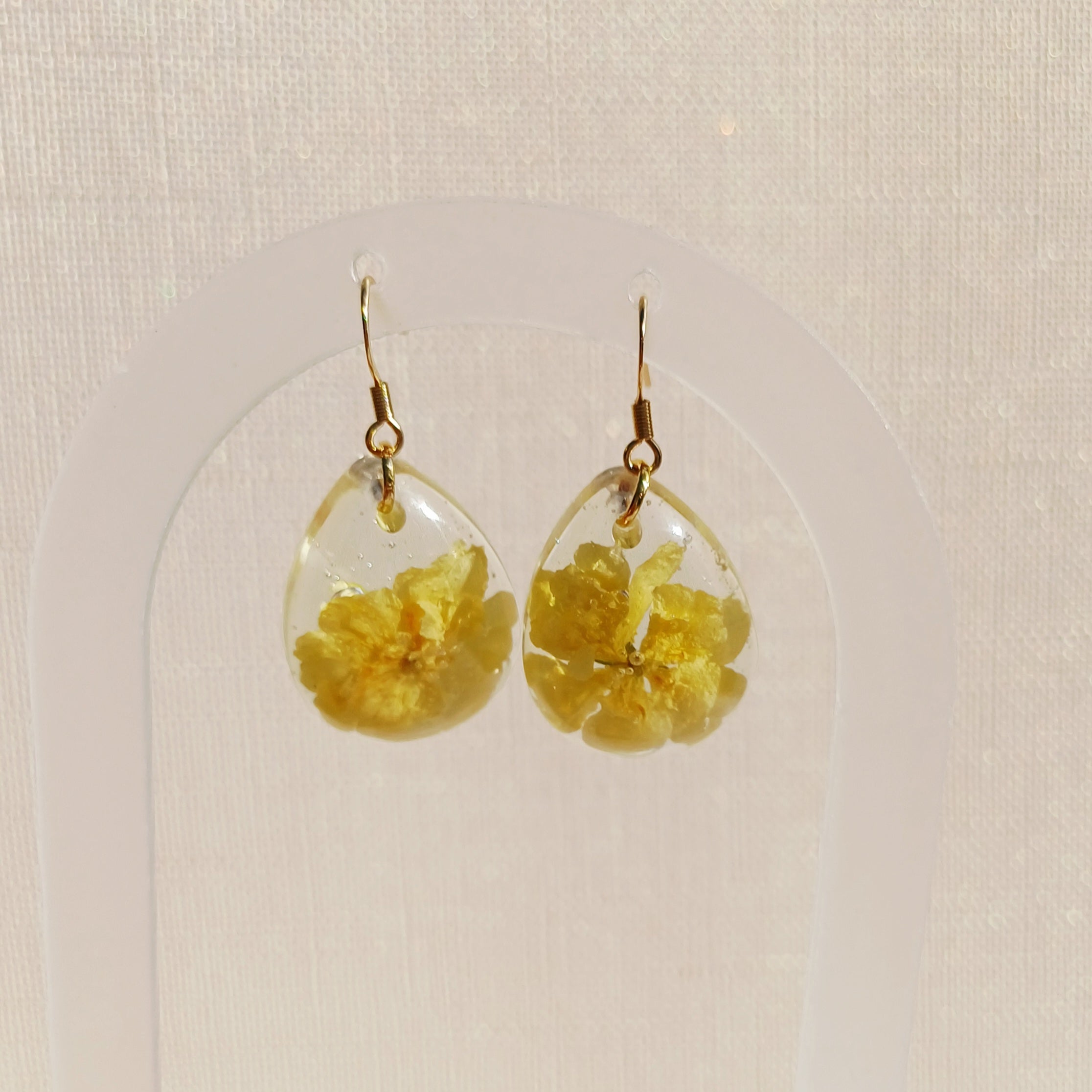 Boucles d’Oreilles fleurs de Rosier de Banks