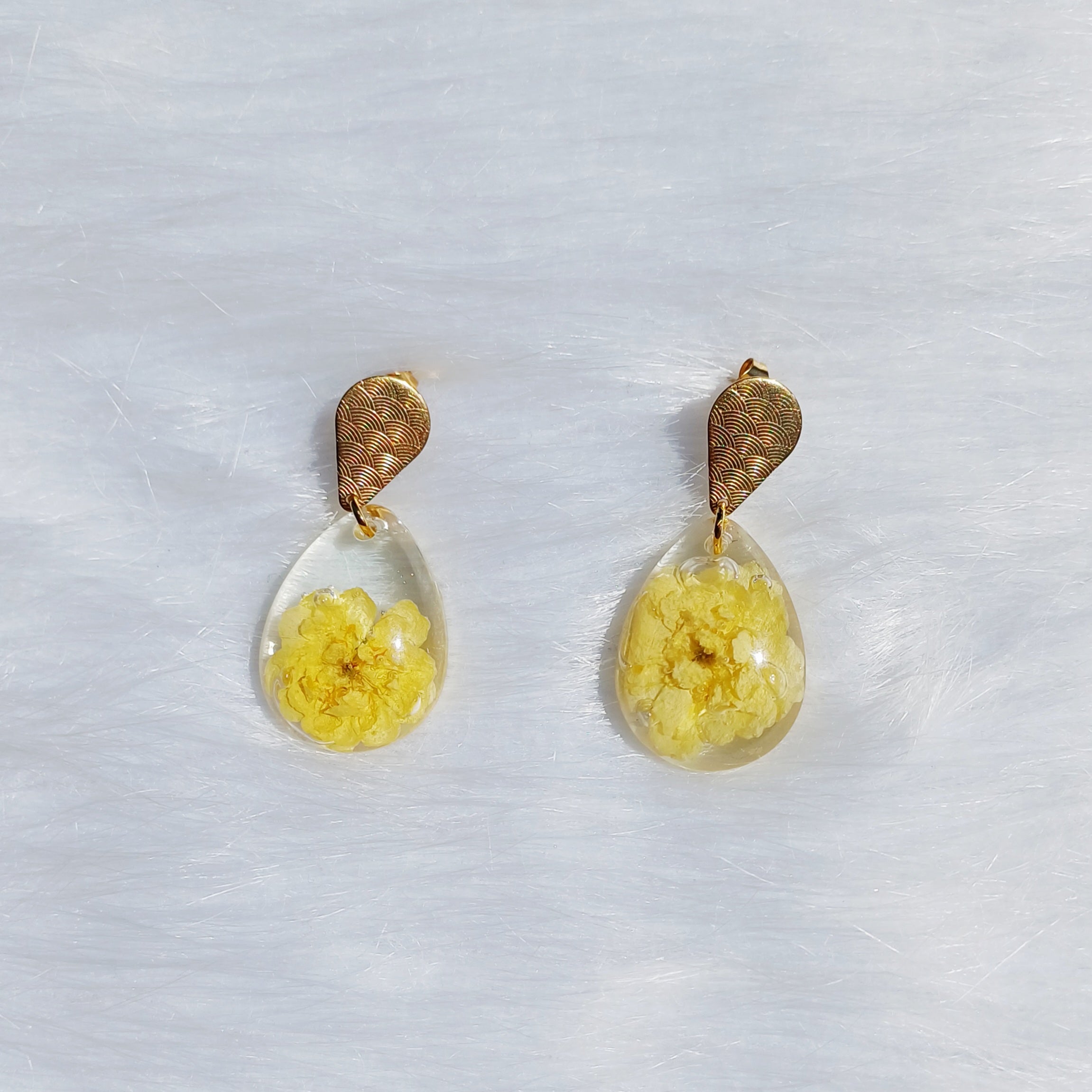 Boucles d'oreilles fleurs de banks - Naturelles