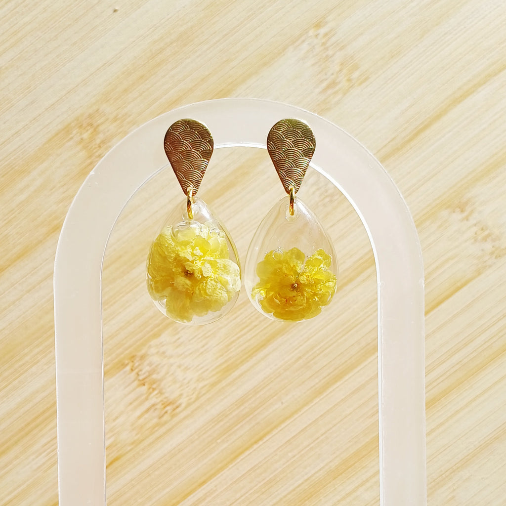 Boucles d'oreilles fleurs de banks - Naturelles