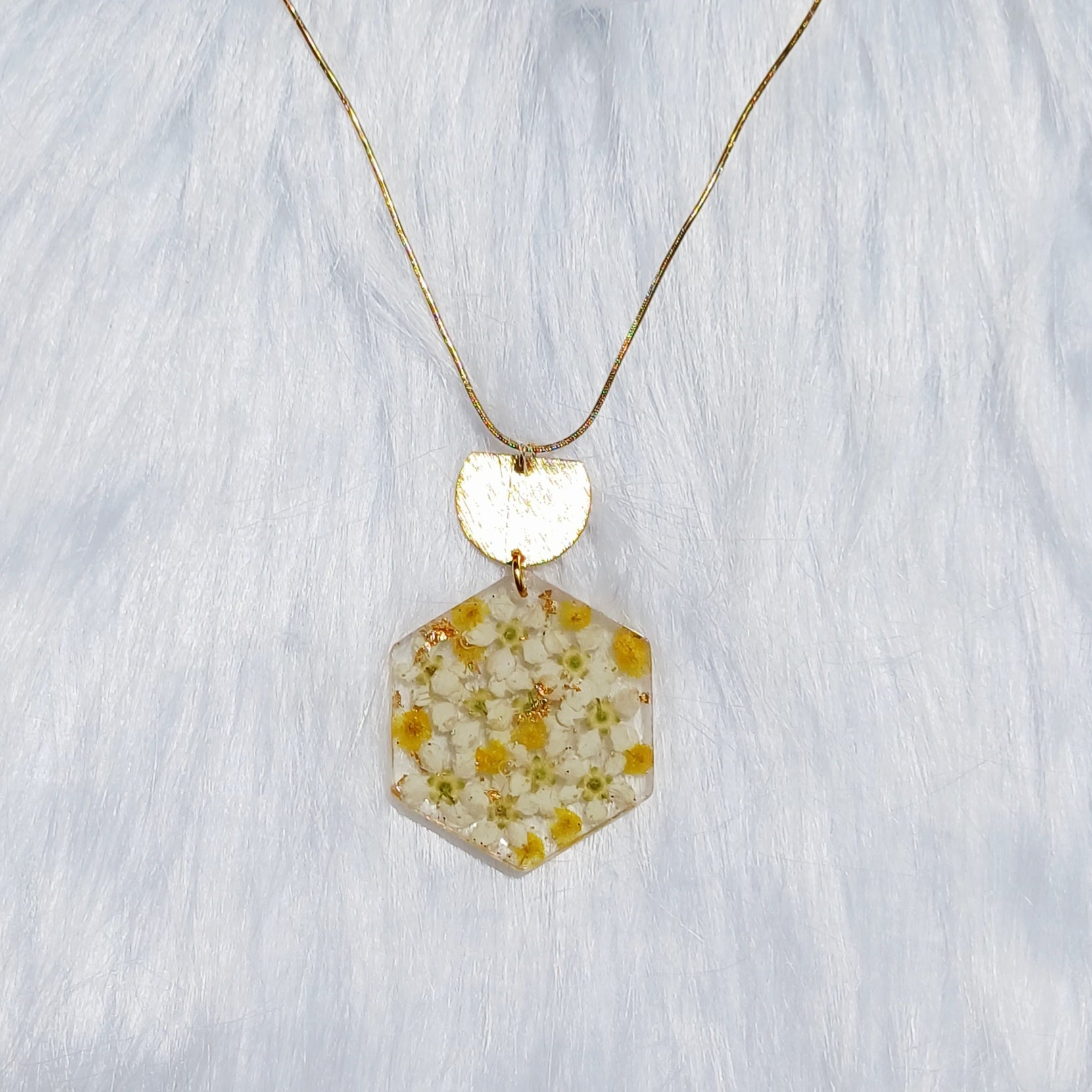 Collier Mimosa – Fleur Séchée Naturelle