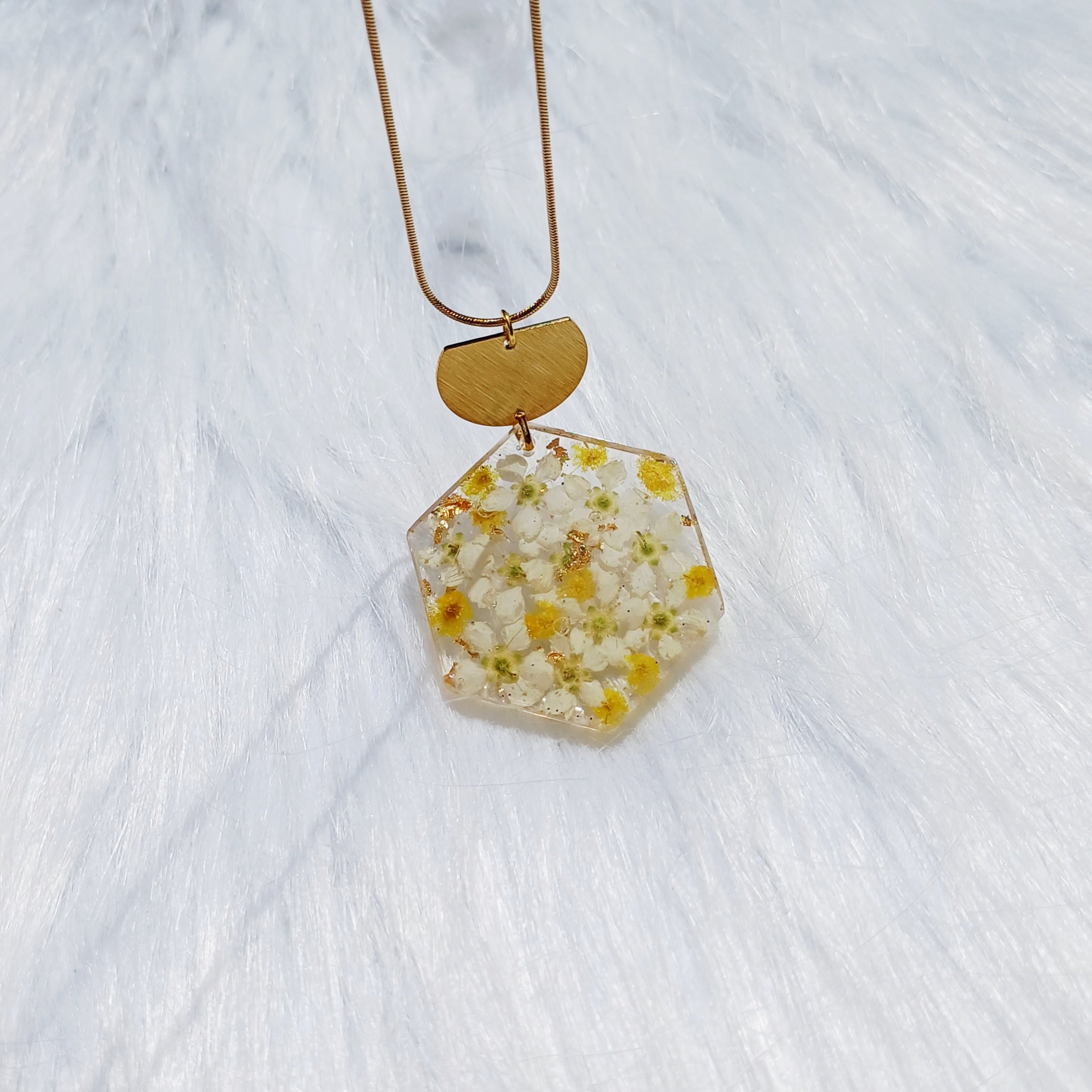 Collier Mimosa – Fleur Séchée Naturelle
