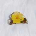 Pince à Cheveux Fleur Jaune – Accessoire Floral
