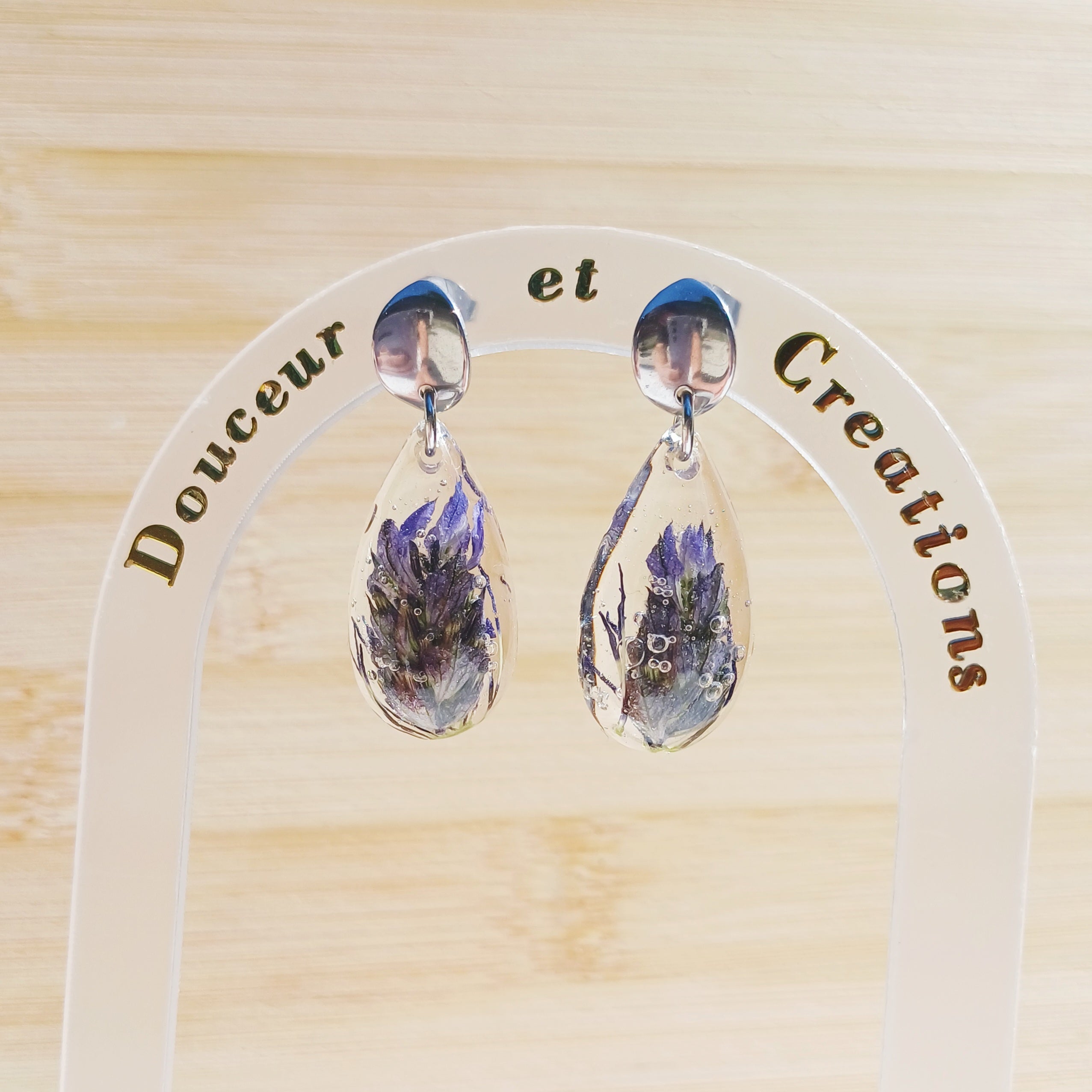 Boucles d’Oreilles Lavande