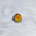 Bague Fleur Jaune – Douceur et Lumière – Ajustable