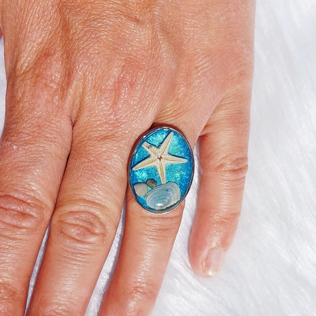 Bague Ajustable - Coquillage Côte d'Azur