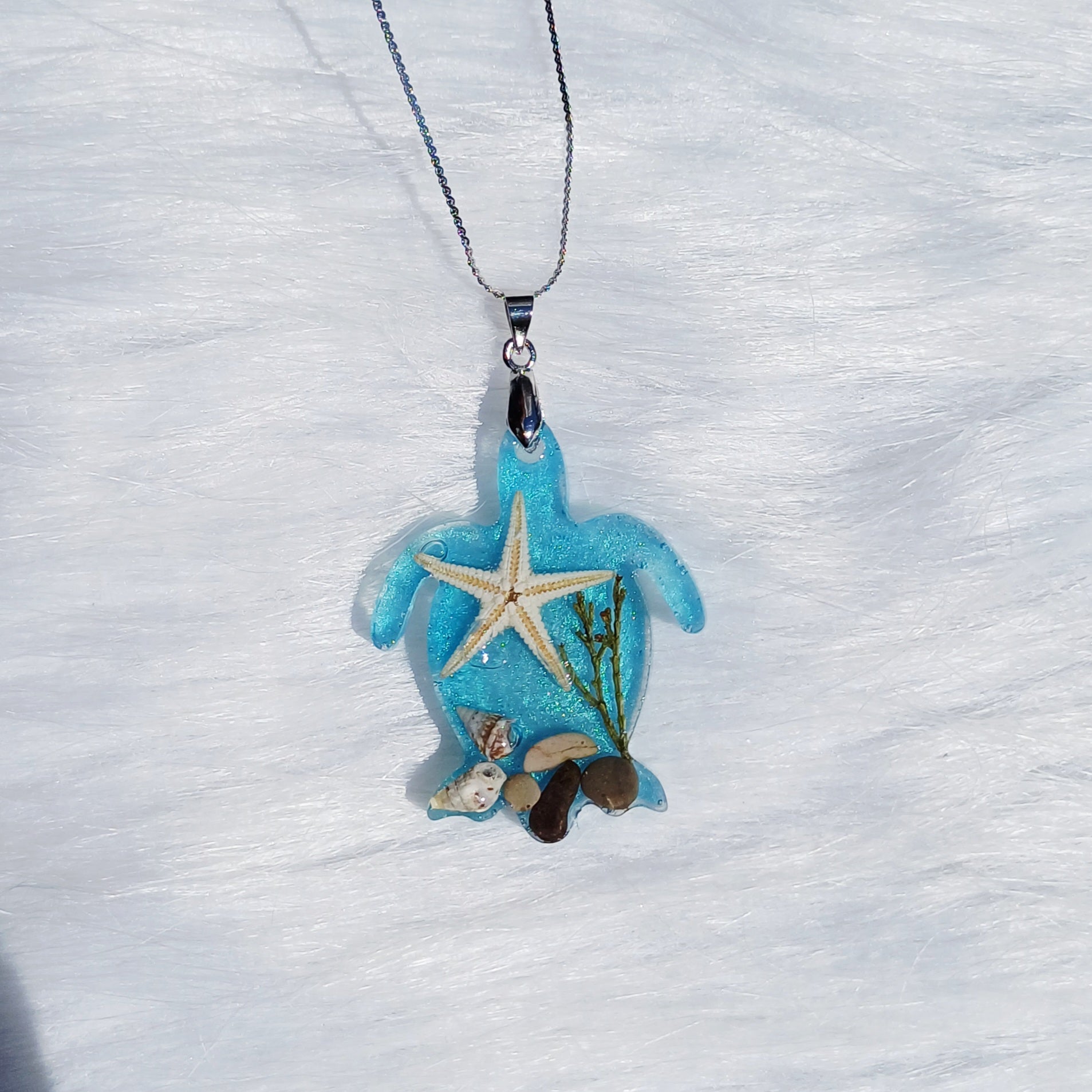 Collier Tortue Marine – Coquillages et Galets Côte d'Azur