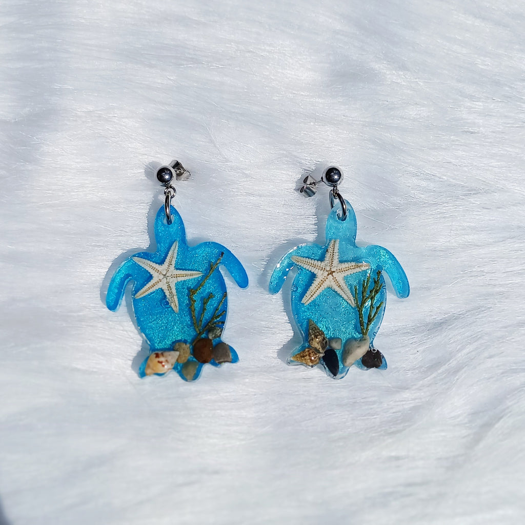 Boucles d’Oreilles Coquillage Marin – Côte d’Azur