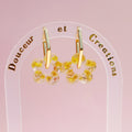Boucles d’Oreilles Mimosa – Fleur Séchée Naturelle
