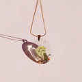 Collier personnalisé - Fleur immortelle et perles de Murano