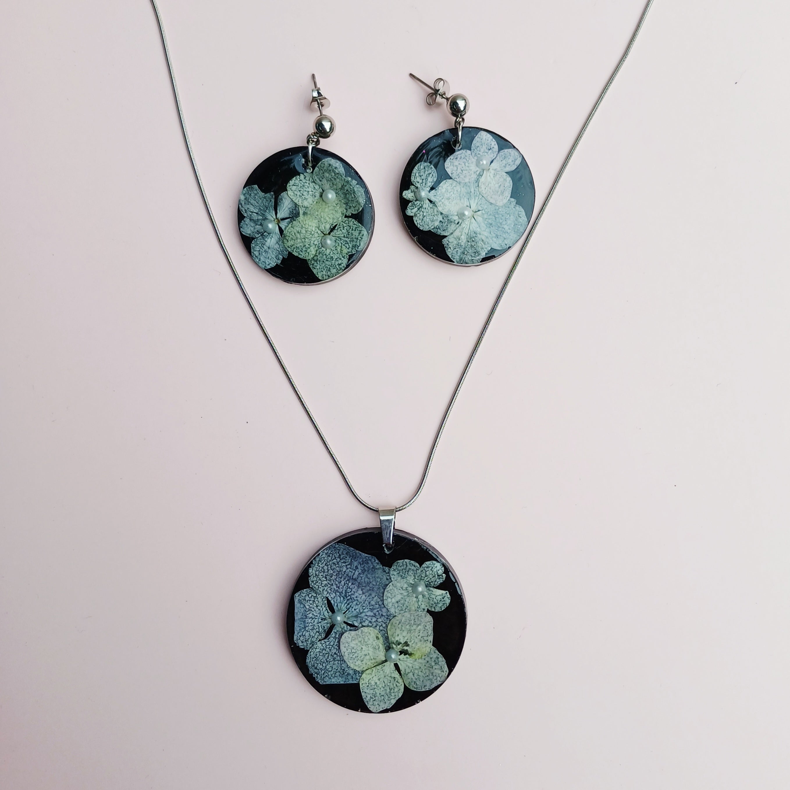 Parure Hortensia Bleu - Gratitude