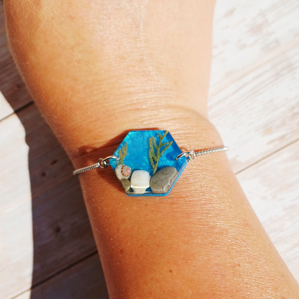 Bracelet Marin Coquillages et Galets – Côte d'Azur