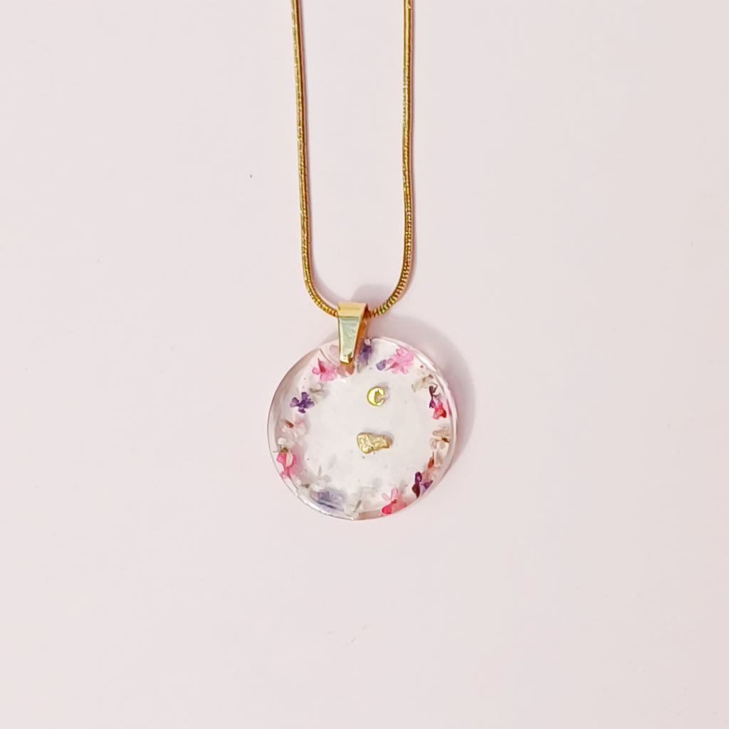 Collier Pépite d'Or Caroline du Nord - Fleurs Séchées