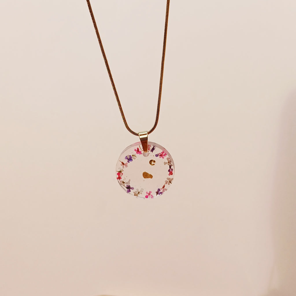 Collier Pépite d'Or Caroline du Nord - Fleurs Séchées