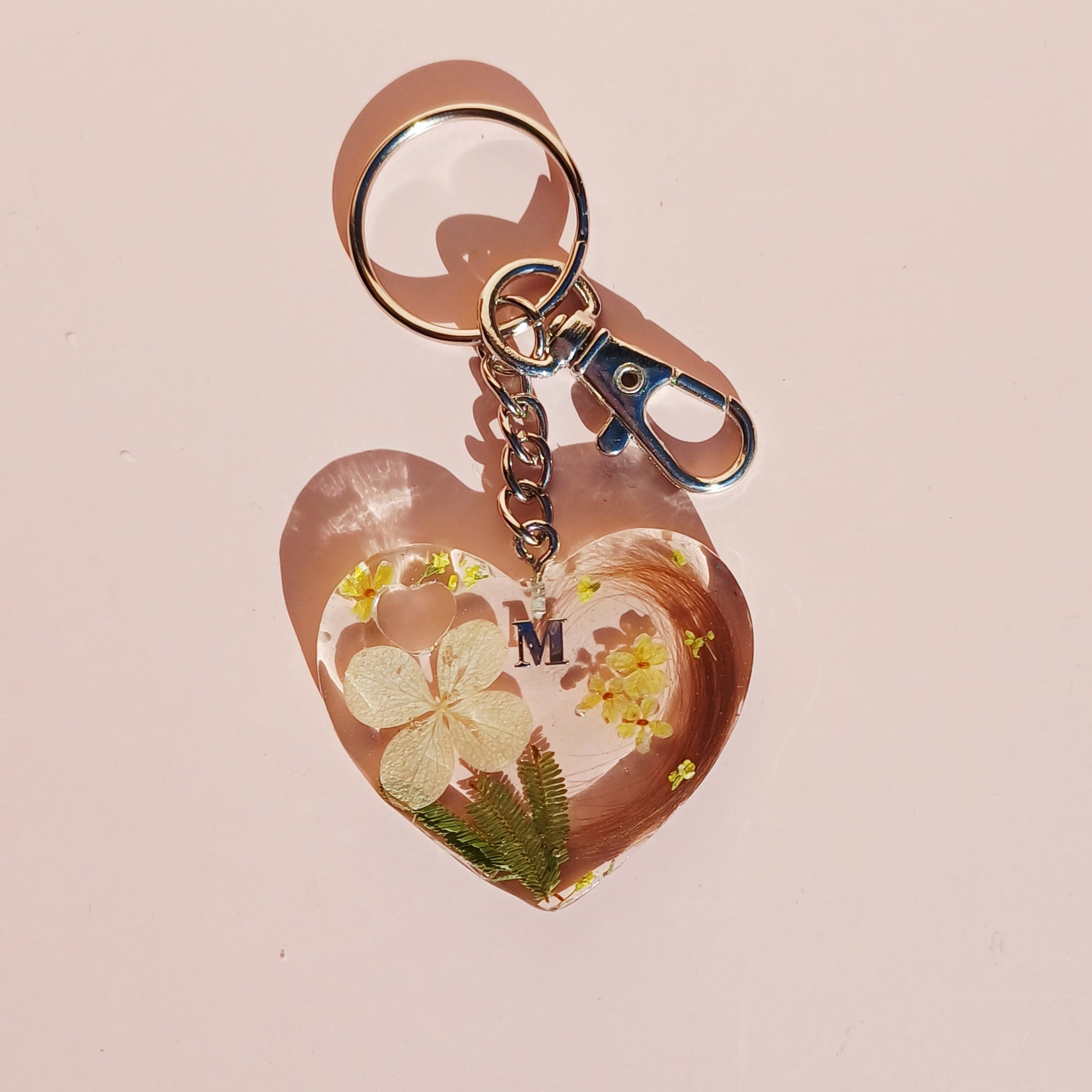 Porte-Clé Personnalisé Mèche de Cheveux, Hortensia