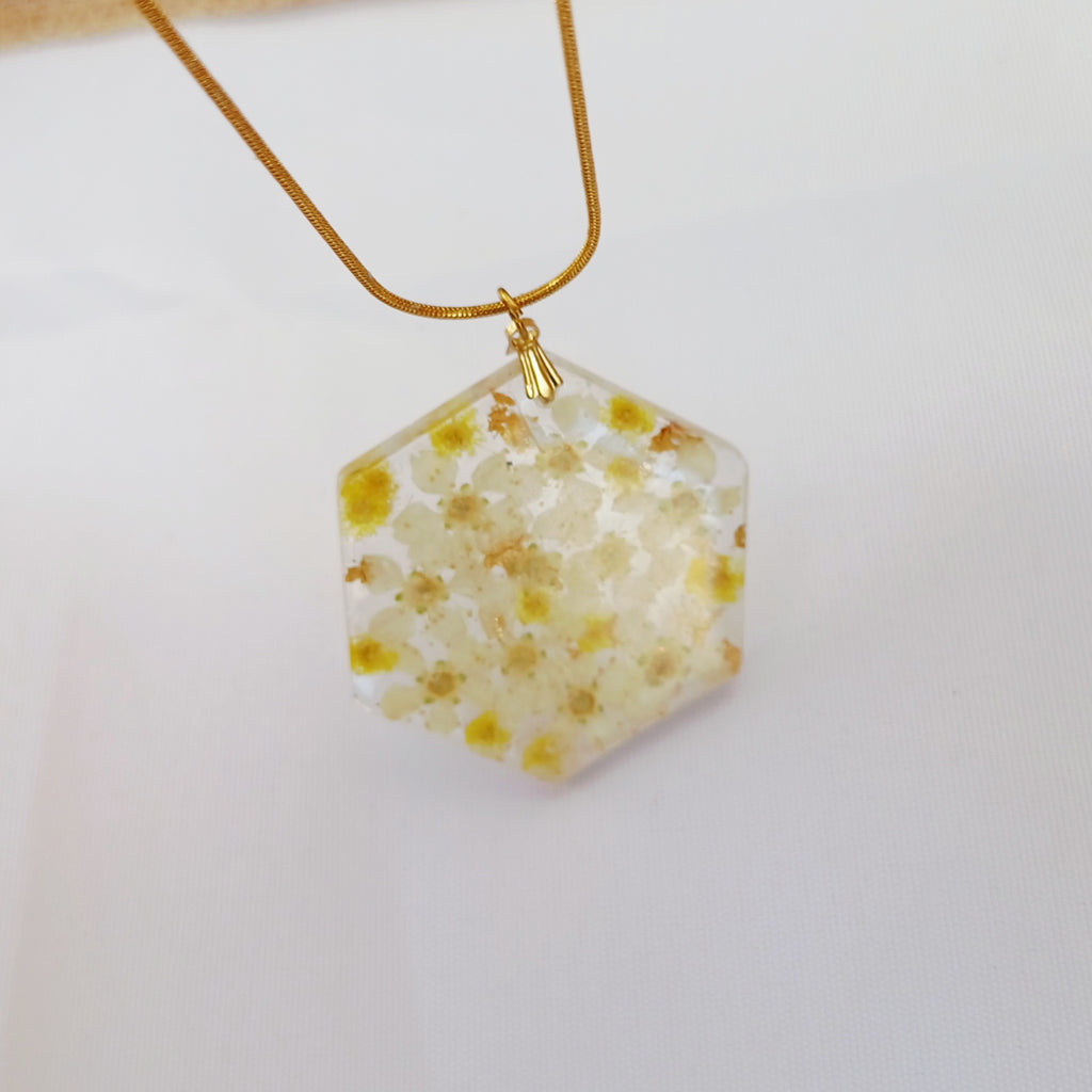 Collier Mimosa – Fleur Séchée Naturelle
