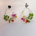 Boucles d'oreilles fleur de lantana - Lilas des indes