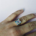 Bague Fleur rose – Ajustable