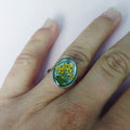 Bague ajustable fleur de carotte sauvage