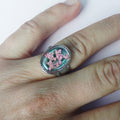 Bague ajustable fleur de carotte sauvage
