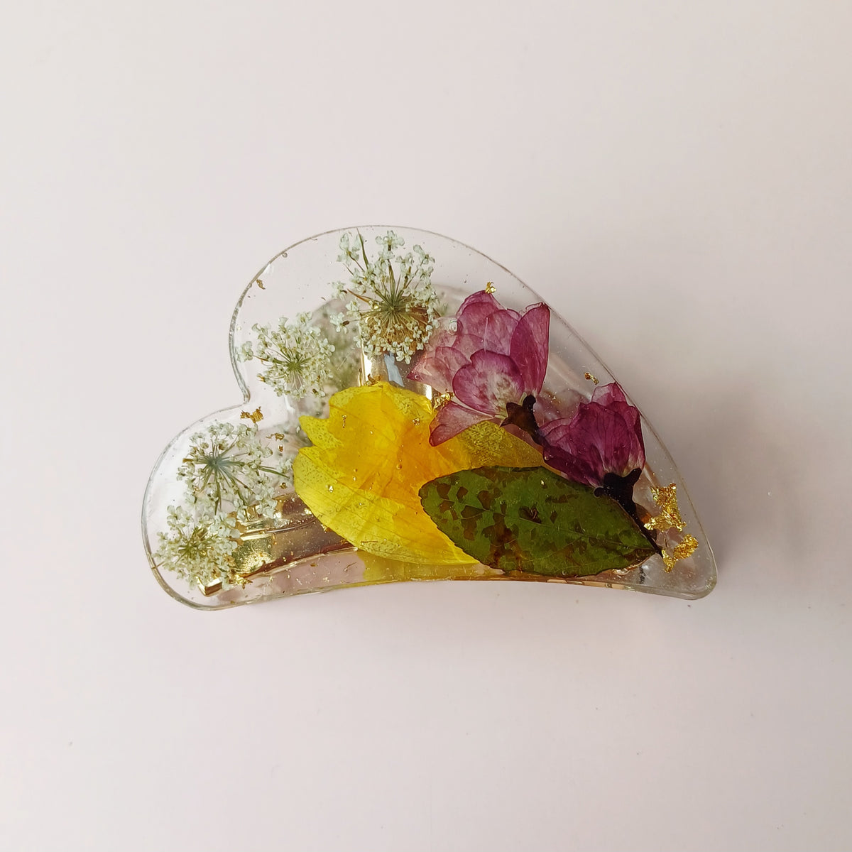 Pince à Cheveux Fleur Jaune – Accessoire Floral