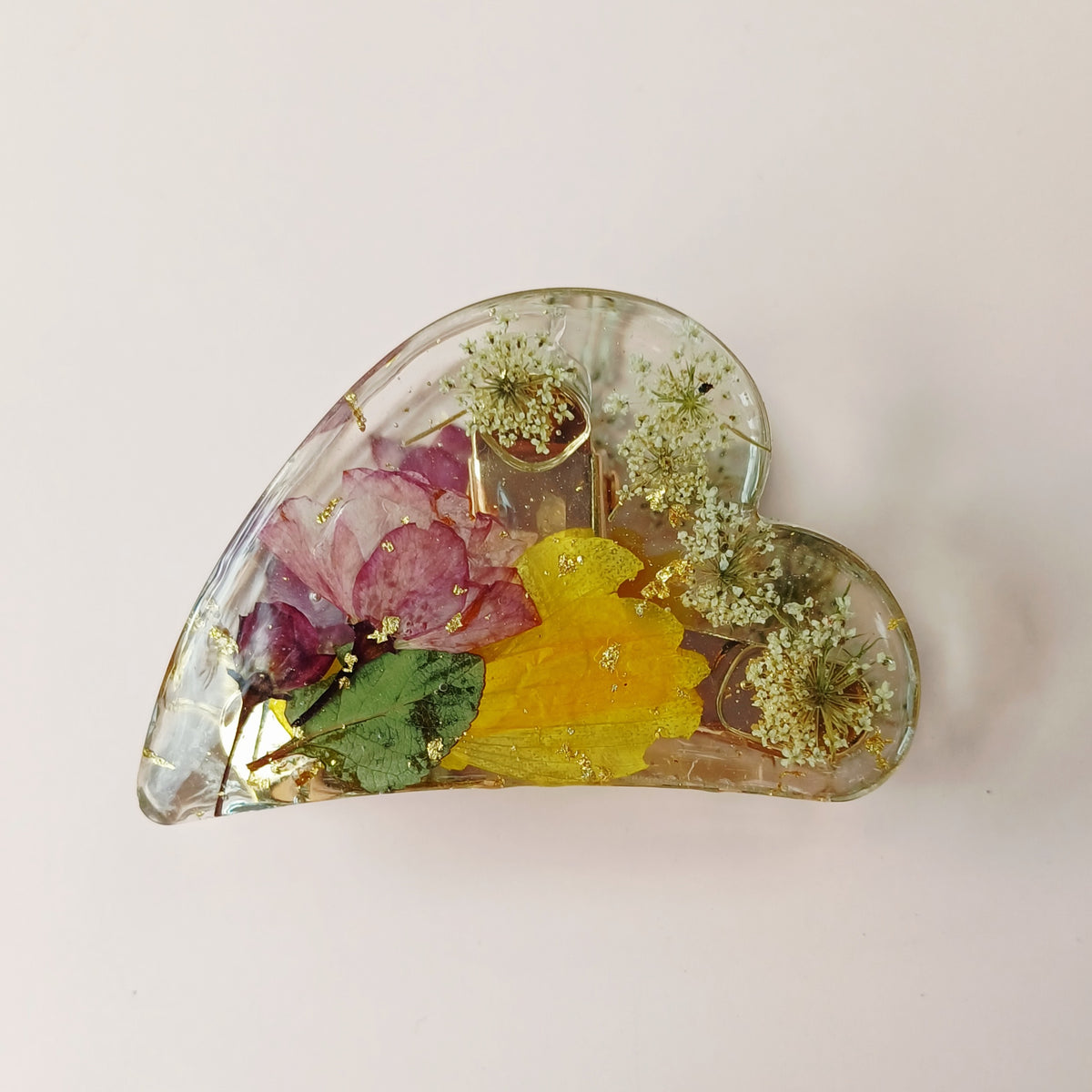 Pince à Cheveux Fleur Jaune – Accessoire Floral